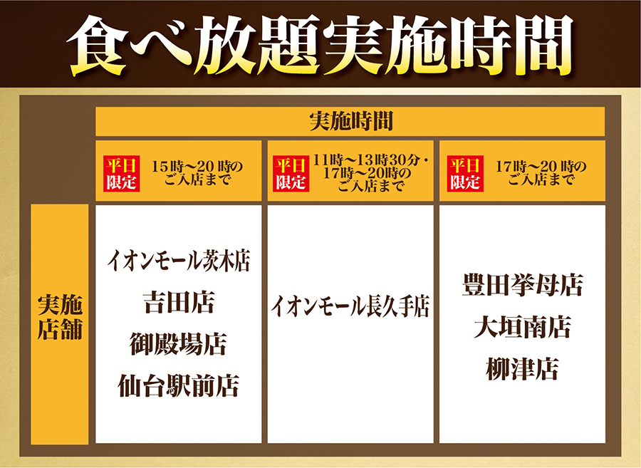 一部店舗限定 徳兵衛の食べ放題 お知らせ 回転寿司 にぎりの徳兵衛 一部店舗限定 徳兵衛の食べ放題 お知らせ 回転寿司 にぎりの徳兵衛